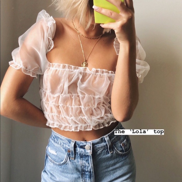 [dylan wylde] • [organza crop top] - Picture 1 of 4